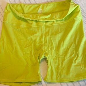 Skims Neon Lime Athletic Bike Shorts